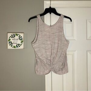 Athleta Essence Spacedye Twist Tank Top Heathered Gray Medium Women’s Workout